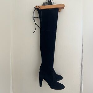 Stuart Weitzman Black Over the Knee suede boots